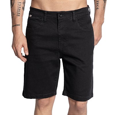 Bermuda Element Jeans Element Black Denim SM25 Preto