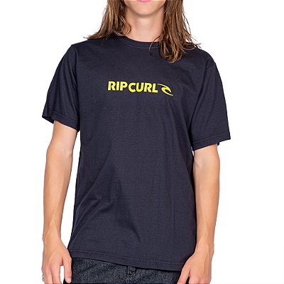 Camiseta Rip Curl New Icon WT25 Masculina Washed Black