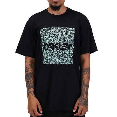Camiseta Oakley Coral Organic Square WT25 Masculina Blackout