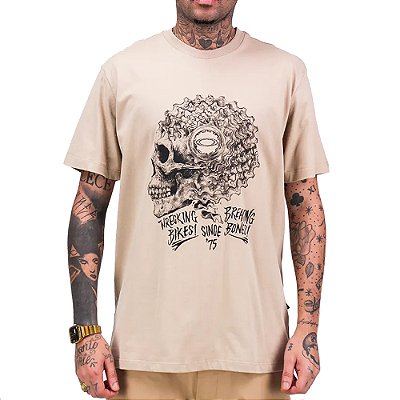 Camiseta Oakley Skull Wreck WT25 Masculina Humus