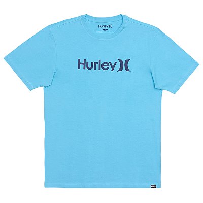 Camiseta Hurley O&O Solid Over WT25 Masculina Azul Claro