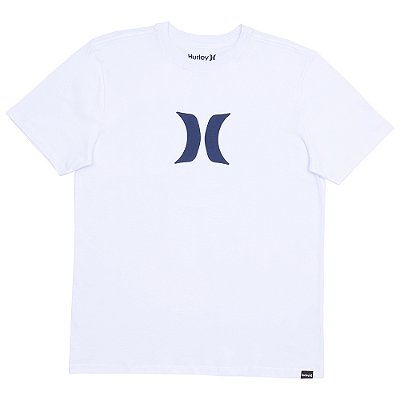 Camiseta Hurley Icon Over WT25 Masculina Branco/Marinho