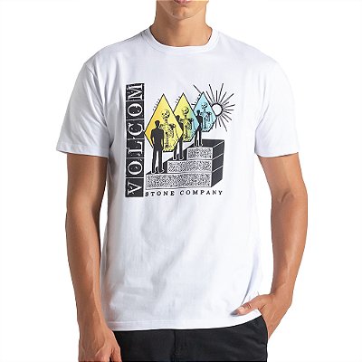 Camiseta Volcom Reflected WT25 Masculina Branco