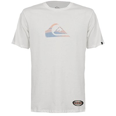 Camiseta Quiksilver Gradient Logo Signature WT25 Branco