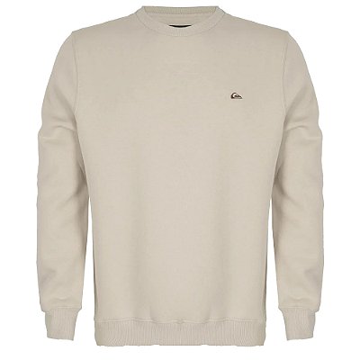 Moletom Quiksilver Careca Embroidery WT25 Masculina Areia