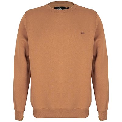 Moletom Quiksilver Careca Embroidery WT25 Masculina Mostarda