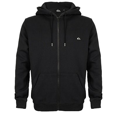 Moletom Quiksilver Aberto Embroidery WT25 Masculino Preto