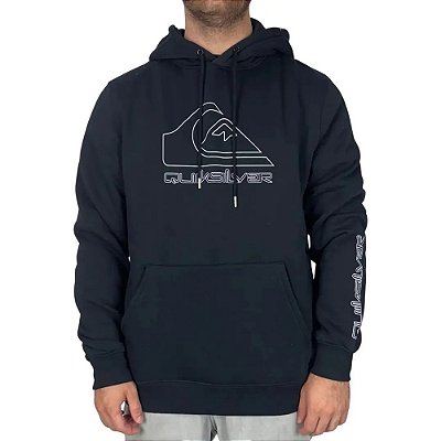 Moletom Quiksilver Canguru New Tour WT25 Masculino Preto