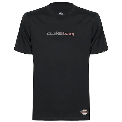 Camiseta Quiksilver Gradient Type New Wave WT25 Preto
