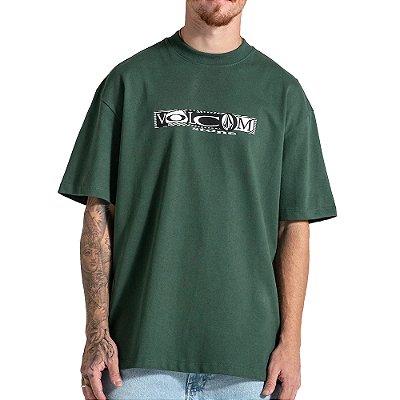 Camiseta Volcom Comfort Critter WT25 Masculina Verde Escuro