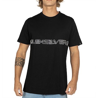 Camiseta Quiksilver Word Block WT25 Masculina Preto