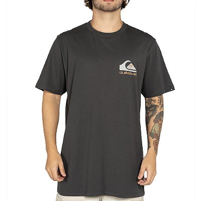 Camiseta Quiksilver Omni Logo WT25 Masculina Cinza Escuro