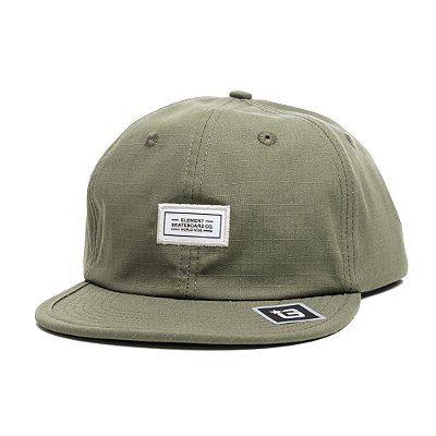 Boné Element Aba Reta Skateboard WT25 Verde Militar