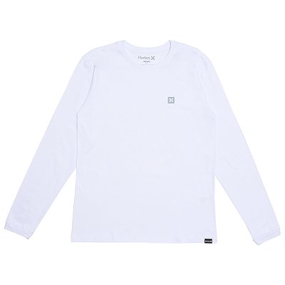 Camiseta Hurley Manga Longa Mini Icon II WT25 Branco