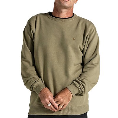 Moletom Volcom Careca Single Stone WT25 Masculino Verde