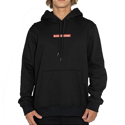 Moletom Quiksilver Canguru Clicker Logo DNA WT25 Preto