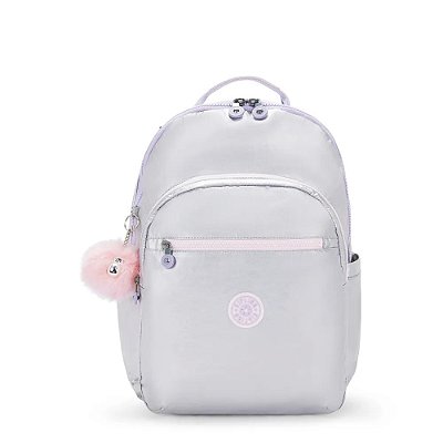 Mochila Kipling Seoul Xl Silver Glow Met