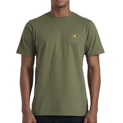 Camiseta Hurley Spider WT25 Masculina Militar