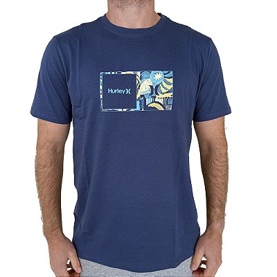 Camiseta Hurley Double Up Surf Noise WT25 Masculina Marinho