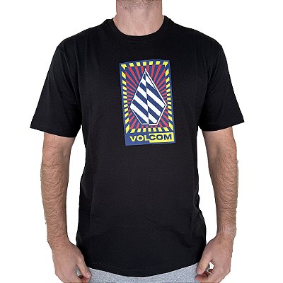 Camiseta Volcom Warble WT25 Masculina Preto