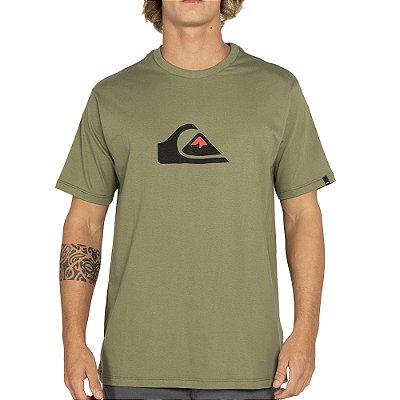 Camiseta Quiksilver Comp Logo WT25 Masculina Verde Escuro