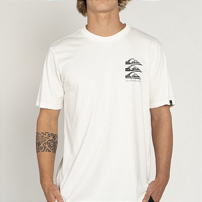 Camiseta Quiksilver Vertical Logo Plus Size WT25 Snow White