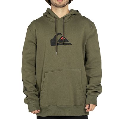 Moletom Quiksilver Canguru Comp Logo WT25 Verde Escuro