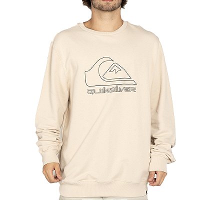 Moletom Quiksilver Careca New Tour WT25 Masculino Areia