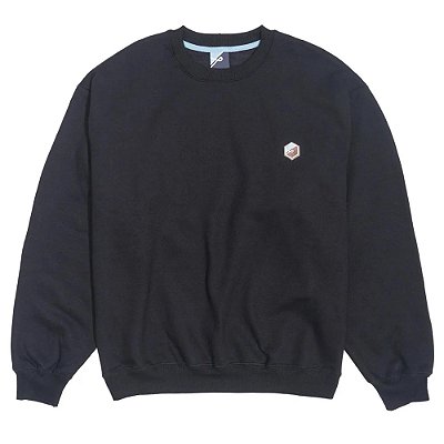 Moletom OUS Careca Crewneck Minimal Masculino Preto