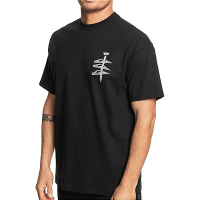Camiseta Quiksilver Screw Loose WT25 Masculina Cinza Escuro