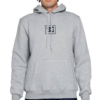 Moletom DC Shoes Canguru Heritage 305G WT24 Cinza Mescla