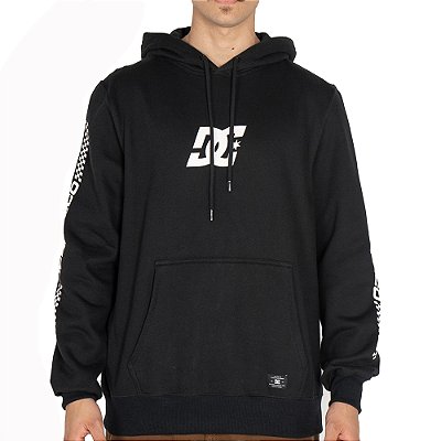Moletom DC Shoes Canguru Star Racing WT25 Masculino Preto