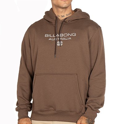 Moletom Billabong Canguru Throwback 280GRM WT25 Marrom