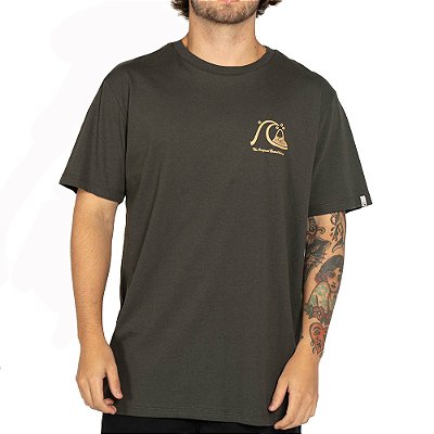 Camiseta Quiksilver The Original WT25 Masculina Cinza Escuro