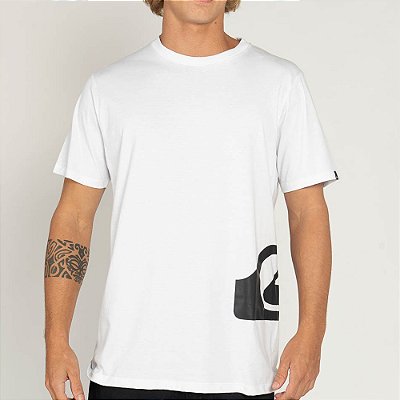 Camiseta Quiksilver Side Logo WT25 Masculina Branco