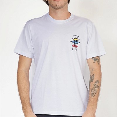 Camiseta Rip Curl Search Icon SM26 Masculina Branco
