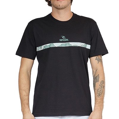 Camiseta Rip Curl Floral Sunset SM26 Masculina Preto