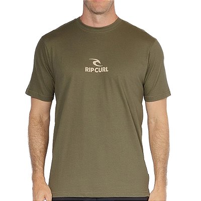 Camiseta Rip Curl Icon SM26 Masculina Deep Cactus