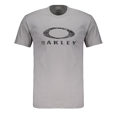 Camiseta Oakley Ellipse Fingerprint SM26 Masculina Cement