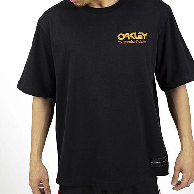 Camiseta Oakley Thermonuclear Logo SM26 Masculina Blackout