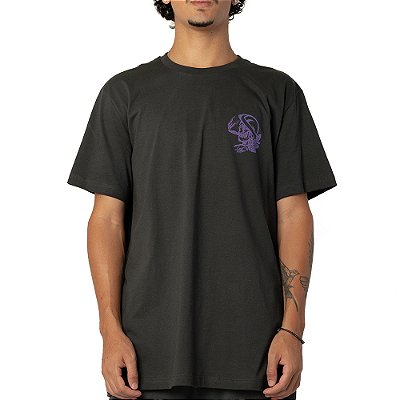 Camiseta Lost Skull Oversized SM26 Masculina Chumbo Estanho
