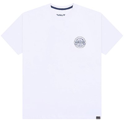 Camiseta Hurley Sticker SM26 Masculina Branco