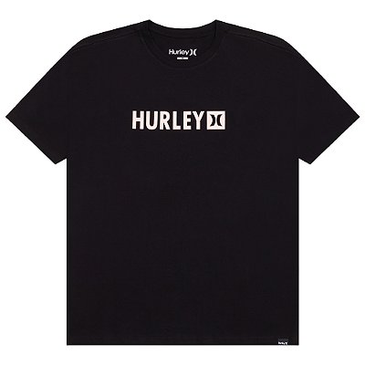 Camiseta Hurley Square SM26 Masculina Preto