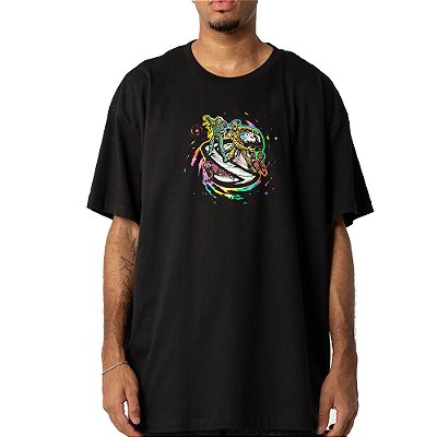 Camiseta Lost Mummy Saturn Oversized SM26 Masculina Preto