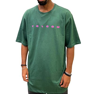Camiseta Volcom Yewwro SM26 Masculina Verde Escuro