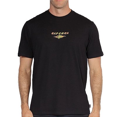 Camiseta Rip Curl Fade Out Gradient SM26 Masculina Black