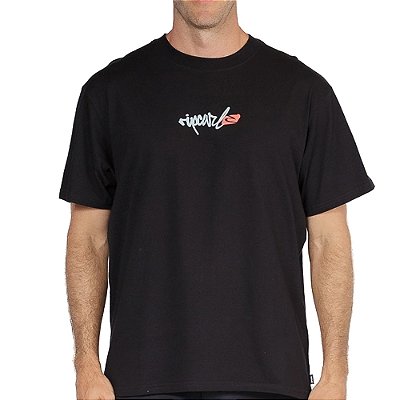 Camiseta Rip Curl Script Signature GM SM26 Masculina Black