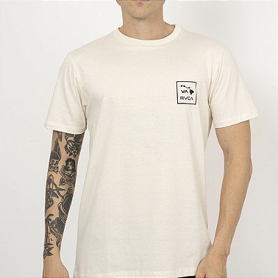 Camiseta RVCA VA ATW Hawaii SM26 Masculina Off White