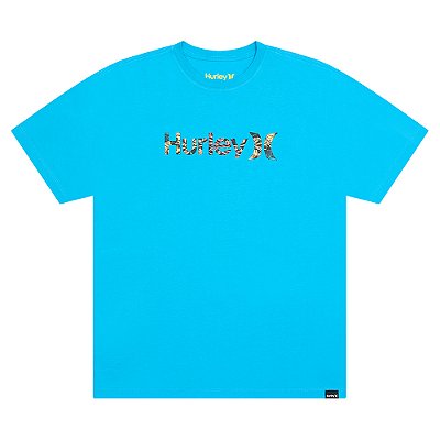 Camiseta Hurley O&O Floral SM26 Masculina Azul