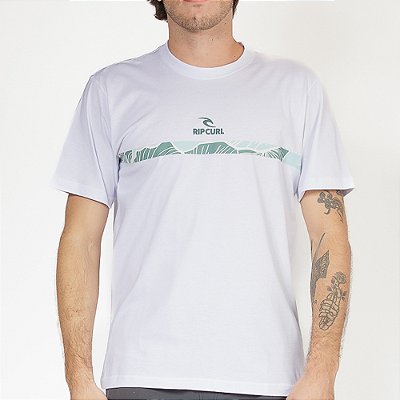 Camiseta Rip Curl Floral Sunset SM26 Masculina White